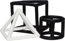 Label Label Zwart/Wit 3 Stuks Geometrische Silicone Bijtringen LLST-15317