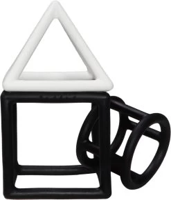 Label Label Zwart/Wit 3 Stuks Geometrische Silicone Bijtringen LLST-15317 -Babyproducten  Winkel label label zwart wit 3 stuks geometrische silicone bijtringen llst 15317 2