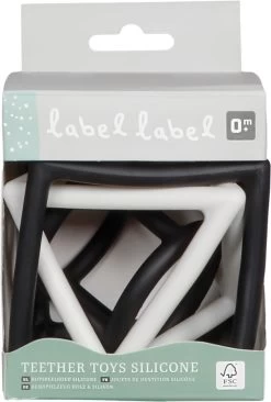 Label Label Zwart/Wit 3 Stuks Geometrische Silicone Bijtringen LLST-15317 -Babyproducten  Winkel label label zwart wit 3 stuks geometrische silicone bijtringen llst 15317 4
