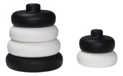 Label Label Zwart/Wit Silicone Stapeltoren LLST-15379 -Babyproducten  Winkel label label zwart wit silicone stapeltoren llst 15379 1