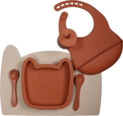 Tryco Leopard Sienna Siliconen Bord TR-392816 -Babyproducten  Winkel leopard sand silicone collection 03 1