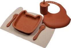 Tryco Leopard Sienna Siliconen Bord TR-392816 -Babyproducten  Winkel leopard sand silicone collection 04 1