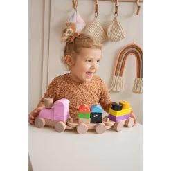 Label Label Barbapapa Houten Stapeltoren Trein LLBB-35885 -Babyproducten  Winkel llbb 35885 barbapapa wooden stacking train 09