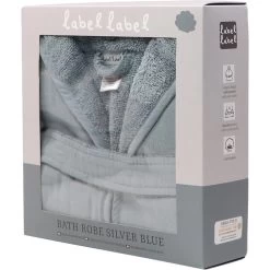 Label Label Silver Blue Badstof/Hydrofiel Badjas LLTT-934673 -Babyproducten  Winkel lltt 934673 bath robe silver blue 07