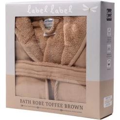 Label Label Toffee Brown Badstof/Hydrofiel Badjas LLTT-934680 -Babyproducten  Winkel lltt 934680 bath robe toffee brown 07