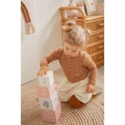 Label Label Roze Houten Stapelblokken LLWT-25309 -Babyproducten  Winkel llwt 25309 5420067925309 stacking blocks numbers pink 01