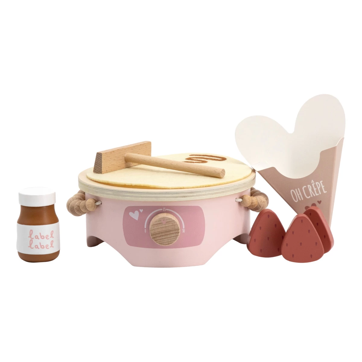 Label Label Roze Houten Crepe Maker LLWT-34710 3 Label Label Roze Houten Crepe Maker LLWT-34710