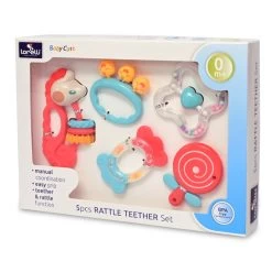 Lorelli 5 Stuks Rammelaar En Bijtring Set 1021075-0000 -Babyproducten  Winkel lorelli 5 stuks rammelaar en bijtring set 1021075 0000 1