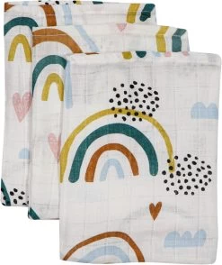 Blush & Blossom Rainbow Hydrofiel Starterset TR-BB4050 11 Blush & Blossom Rainbow Hydrofiel Starterset TR-BB4050 -Babyproducten Winkel mamaloes blush blossom muslin baby starter pack rainbow 03