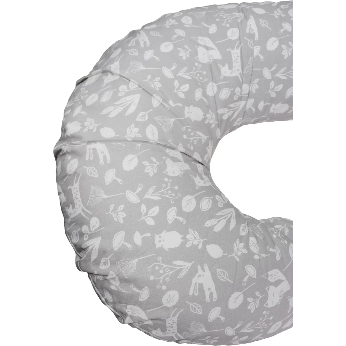 MamaLoes Botanical Animals Grijs C-vorm Voedingskussen ML020410 6 MamaLoes Botanical Animals Grijs C-vorm Voedingskussen ML020410 - Afbeelding 4
