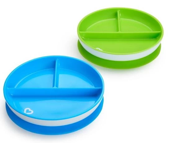 Munchkin 2 Stuks Groen/Blauw Bordjes Met Zuignap 05191601 - Afbeelding 2