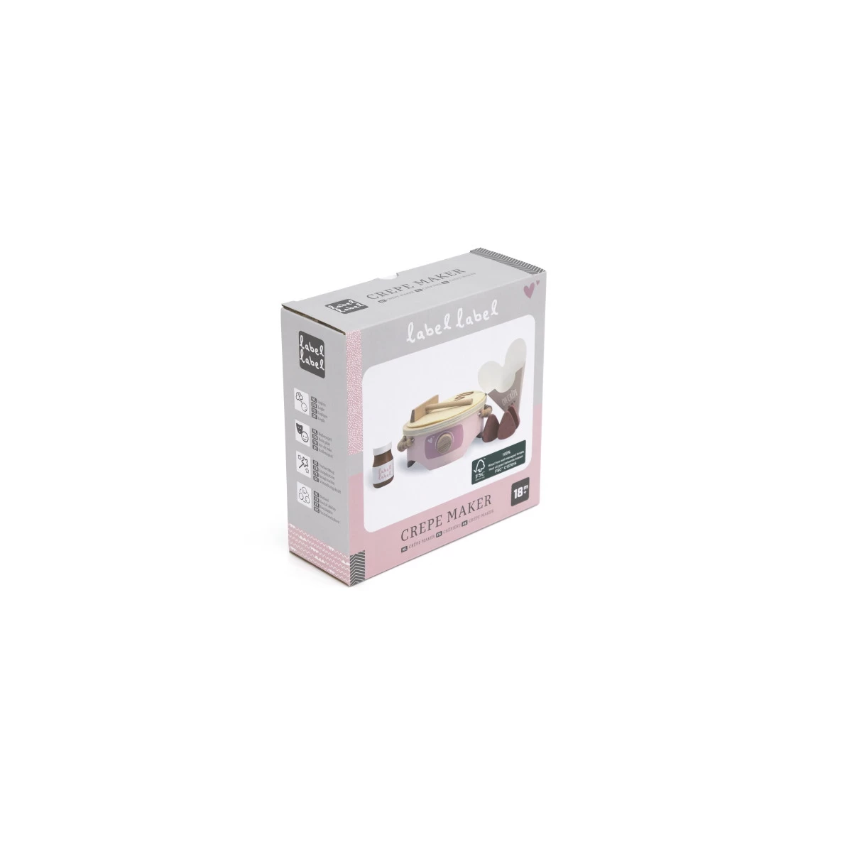 Label Label Roze Houten Crepe Maker LLWT-34710 7 Label Label Roze Houten Crepe Maker LLWT-34710 - Afbeelding 5