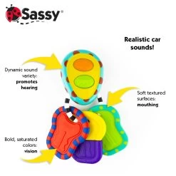Sassy Tactile Tunes Sleutelbos Bijtspeeltje S80158 -Babyproducten  Winkel sassy tactile tunes sleutelbos bijtspeeltje 1