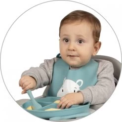 Sevibaby Roze Silicone Bord Met Zuignap 525-18 -Babyproducten  Winkel sevibaby turquoise silicone bestek 509 15 4 2