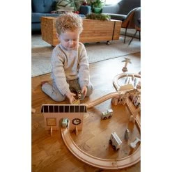 Tryco Houten Treinbaanset - Basis TR-353076 -Babyproducten  Winkel tryco tr 353076 01